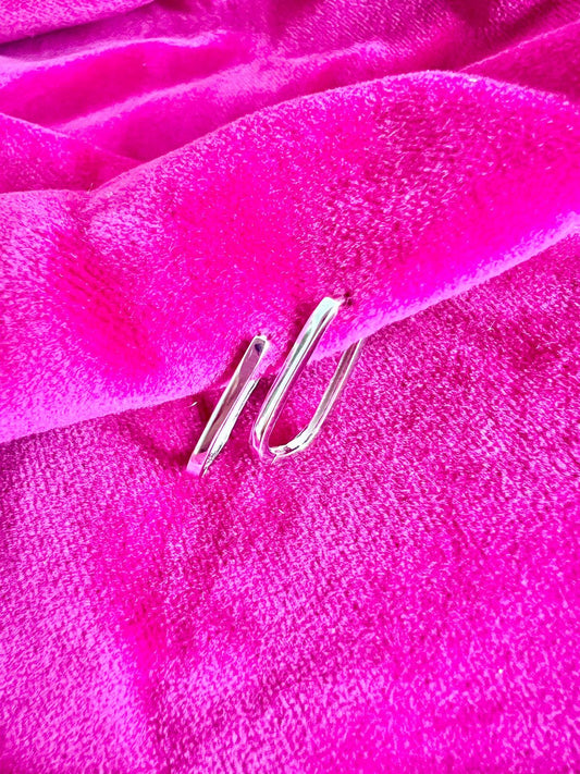 Boucles d'oreilles rectangulaires géométriques en argent 925, créoles pour femme, créoles, argent, idées cadeaux pour femme, cadeaux pour elle, cadeaux