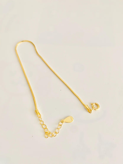 Bracelet minimaliste en or simple couche, argent 925, bracelet pour femme, plaqué or 18 carats, cadeaux pour elle, cadeaux