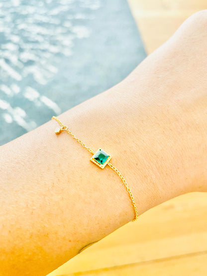 Bracelet en argent 925, taille princesse avec diamants en forme de goutte, bracelet chaîne, plaqué or 18 carats, pour femme, cadeaux pour elle