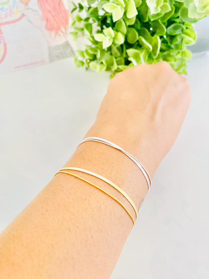Bracelet double rang, or et argent, bracelet chaîne, argent 925, bracelet pour femme, plaqué or 18 carats, cadeaux pour elle, cadeaux