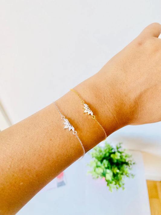 Bracelet Dawn, argent et or, bracelet chaîne, argent 925, bracelet pour femme, plaqué or 18 carats, cadeaux pour elle, cadeaux