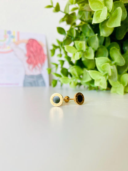 Clous d'oreilles romains, acier inoxydable, boucles d'oreilles pour femme, boucles d'oreilles à tige, boucles d'oreilles en acier inoxydable, idées cadeaux pour femme, cadeaux pour elle, cadeaux