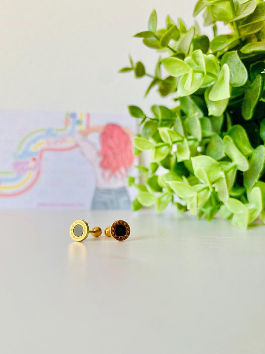 Clous d'oreilles romains, acier inoxydable, boucles d'oreilles pour femme, boucles d'oreilles à tige, boucles d'oreilles en acier inoxydable, idées cadeaux pour femme, cadeaux pour elle, cadeaux