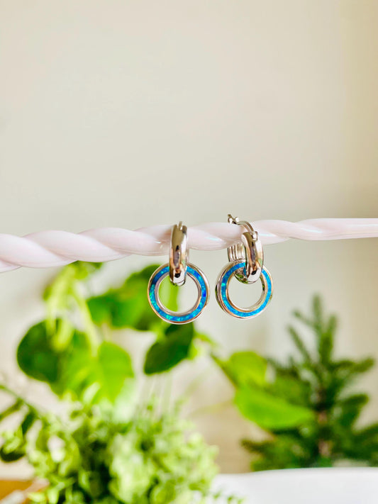Boucles d'oreilles Vesica Piscis, argent 925, créoles pour femme, boucles d'oreilles femme, Heartinbowssilver, cadeaux pour elle, cadeaux