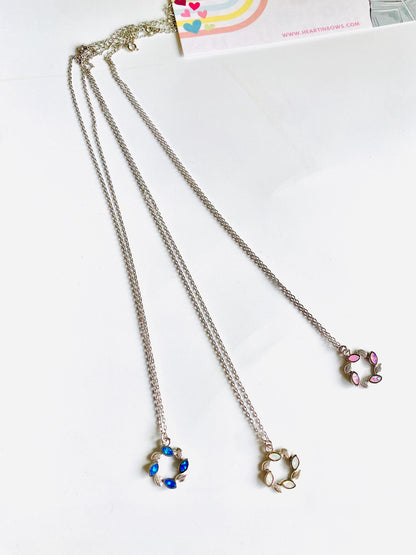 Pendentif opale feuilles éternelles, parure opale, argent 925
