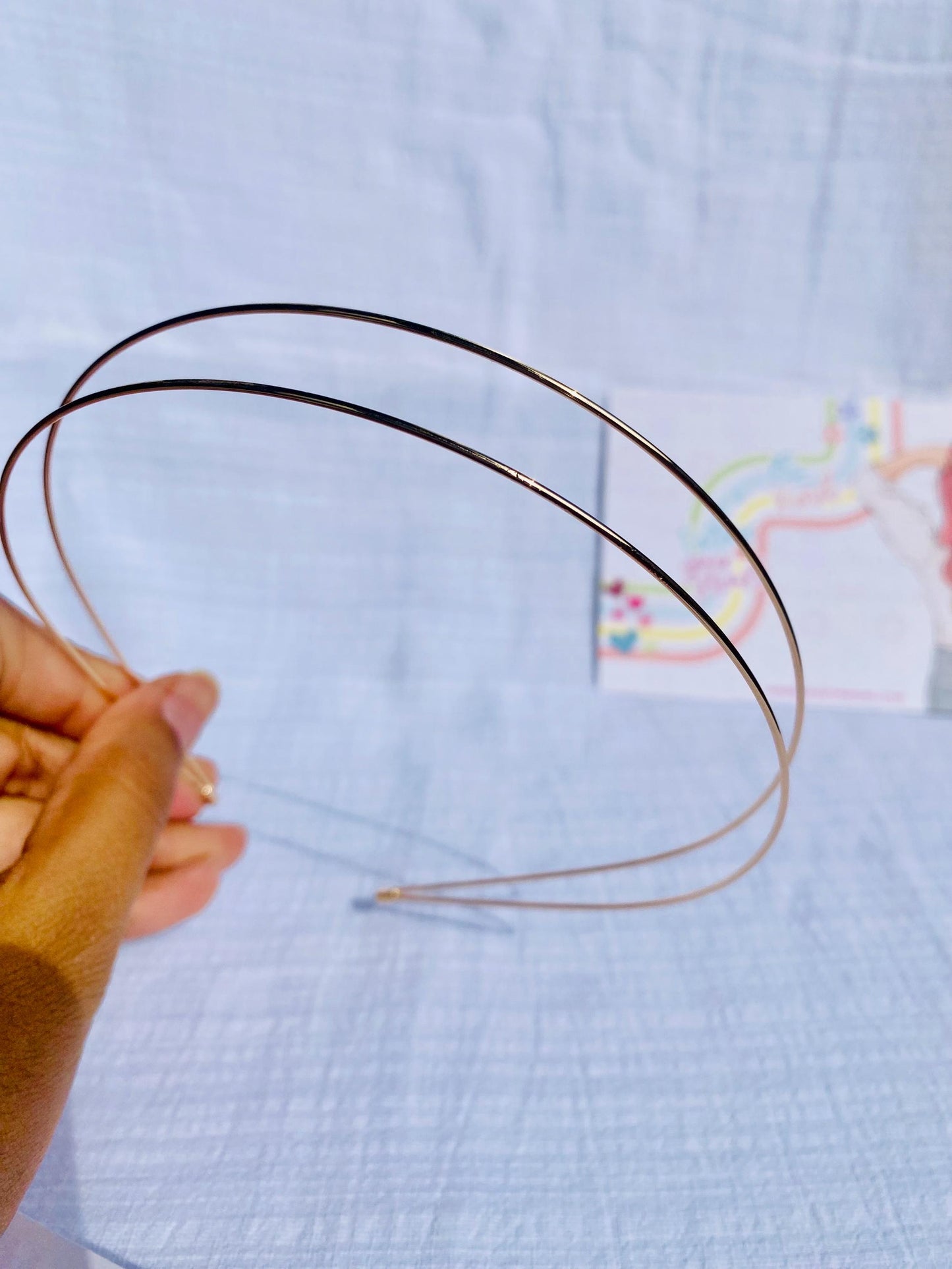 Double Layer Metal Hairband: Silver or Gold, Minimalist Style