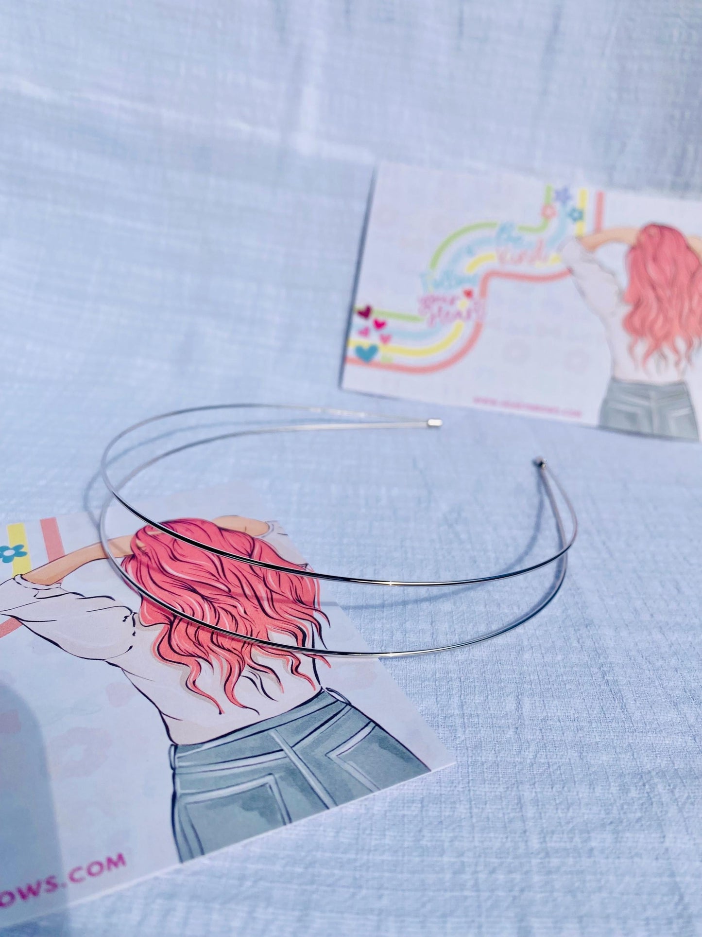 Double Layer Metal Hairband: Silver or Gold, Minimalist Style