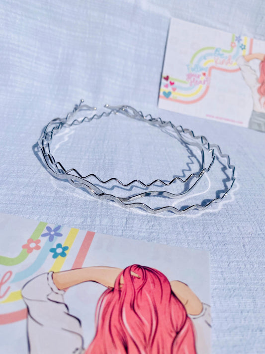 Lot de 3 bandeaux en métal, couleur argent, or et or rose, taille unique, HeartInBows, cadeaux pour tous, bandeaux unisexes, cadeaux