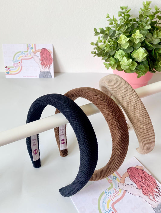 Bandeau rembourré en velours, disponible en 3 couleurs, taille unique, HeartInBows, cadeaux pour tous, bandeaux unisexes, cadeaux