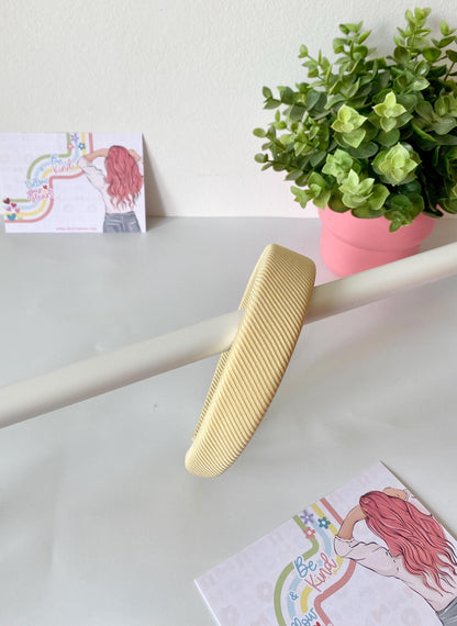 Pastel Padded Hairband: Pink, Lemon, Off-White - HeartInBows