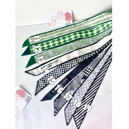 Recycled Fabric Thin Scarf: Multi-Purpose Headscarf, Neck Scarf