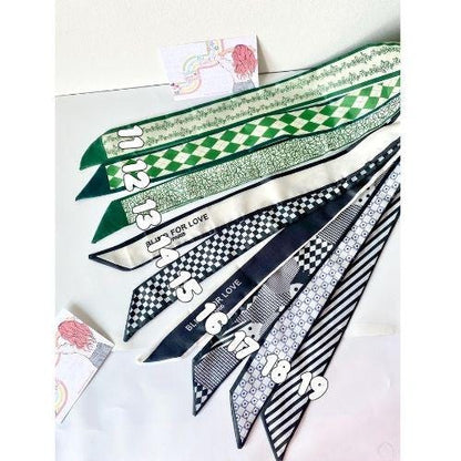 Recycled Fabric Thin Scarf: Multi-Purpose Headscarf, Neck Scarf