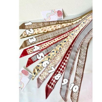 Recycled Fabric Thin Scarf: Multi-Purpose Headscarf, Neck Scarf