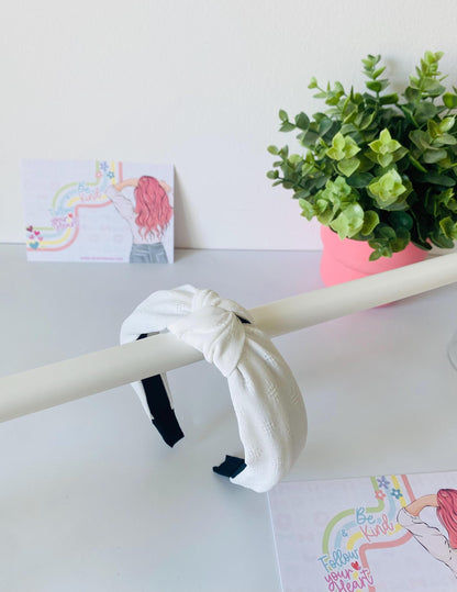 Noir Knotted Hairband, Available in 3 Colors, One size fits all, HeartInBows, Gifts for all, Unisex Hairbands, Gifts
