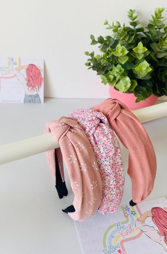 Serre-tête noué saumon, disponible en 3 couleurs, taille unique, HeartInBows, cadeaux pour tous, serre-têtes unisexes, cadeaux