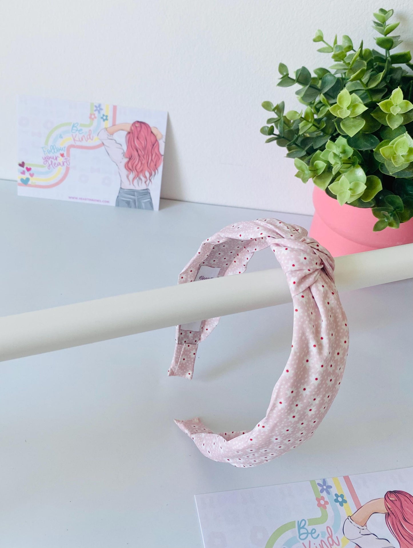 Pink Knotted Hairband, Available in 3 Colors, One size fits all, HeartInBows, Gifts for all, Unisex Hairbands, Gifts