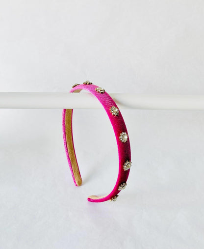 Velvet Studded Padded Hairband: Slim Luxury Headband, Handmade in Berlin