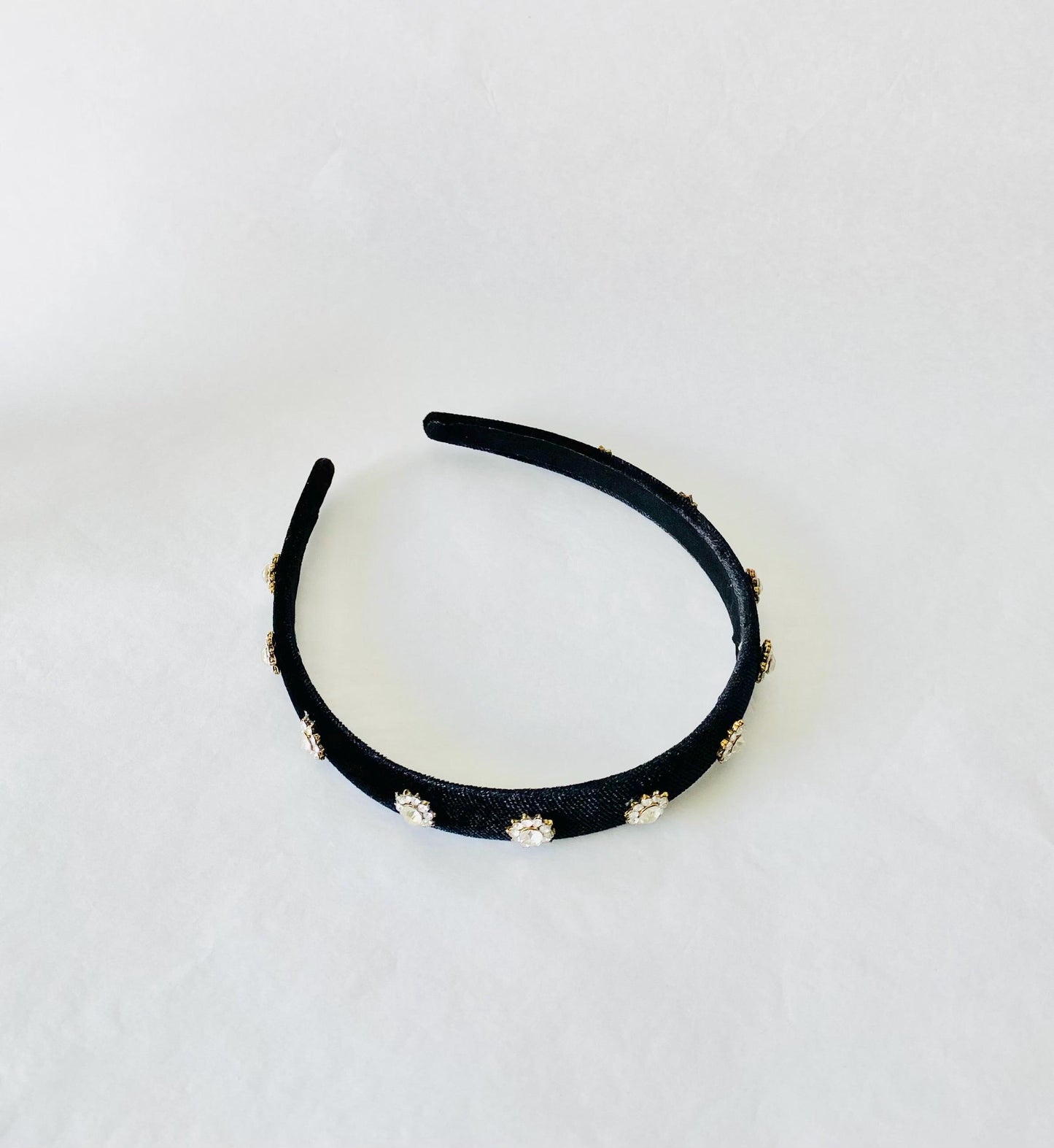 Velvet Studded Padded Hairband: Slim Luxury Headband, Handmade in Berlin