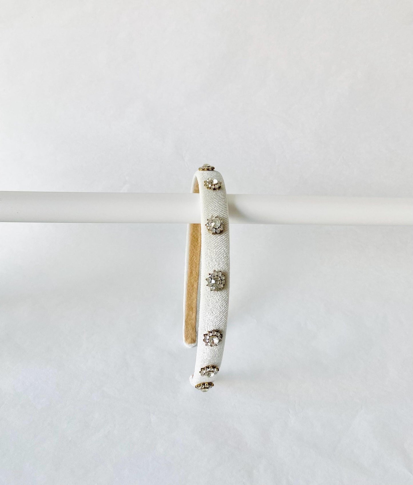 Velvet Studded Padded Hairband: Slim Luxury Headband, Handmade in Berlin