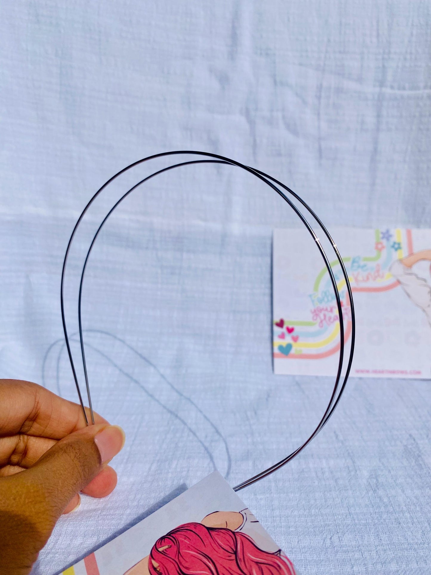 Double Layer Metal Hairband: Silver or Gold, Minimalist Style