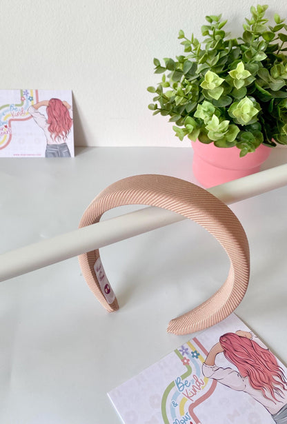 Pastel Padded Hairband: Pink, Lemon, Off-White - HeartInBows