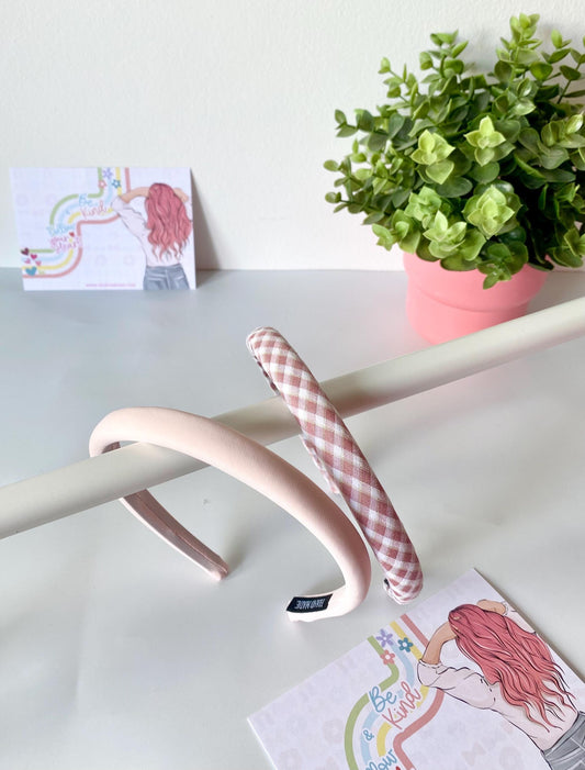 Ensemble rose Oxford, bandeau fin et rembourré, disponible en 2 couleurs, taille unique, HeartInBows, cadeaux pour tous, bandeaux unisexes, cadeaux