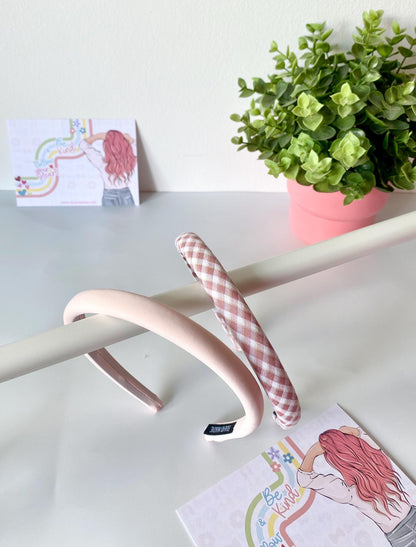 Oxford Pink Padded Hairband: Unisex Thin Headband