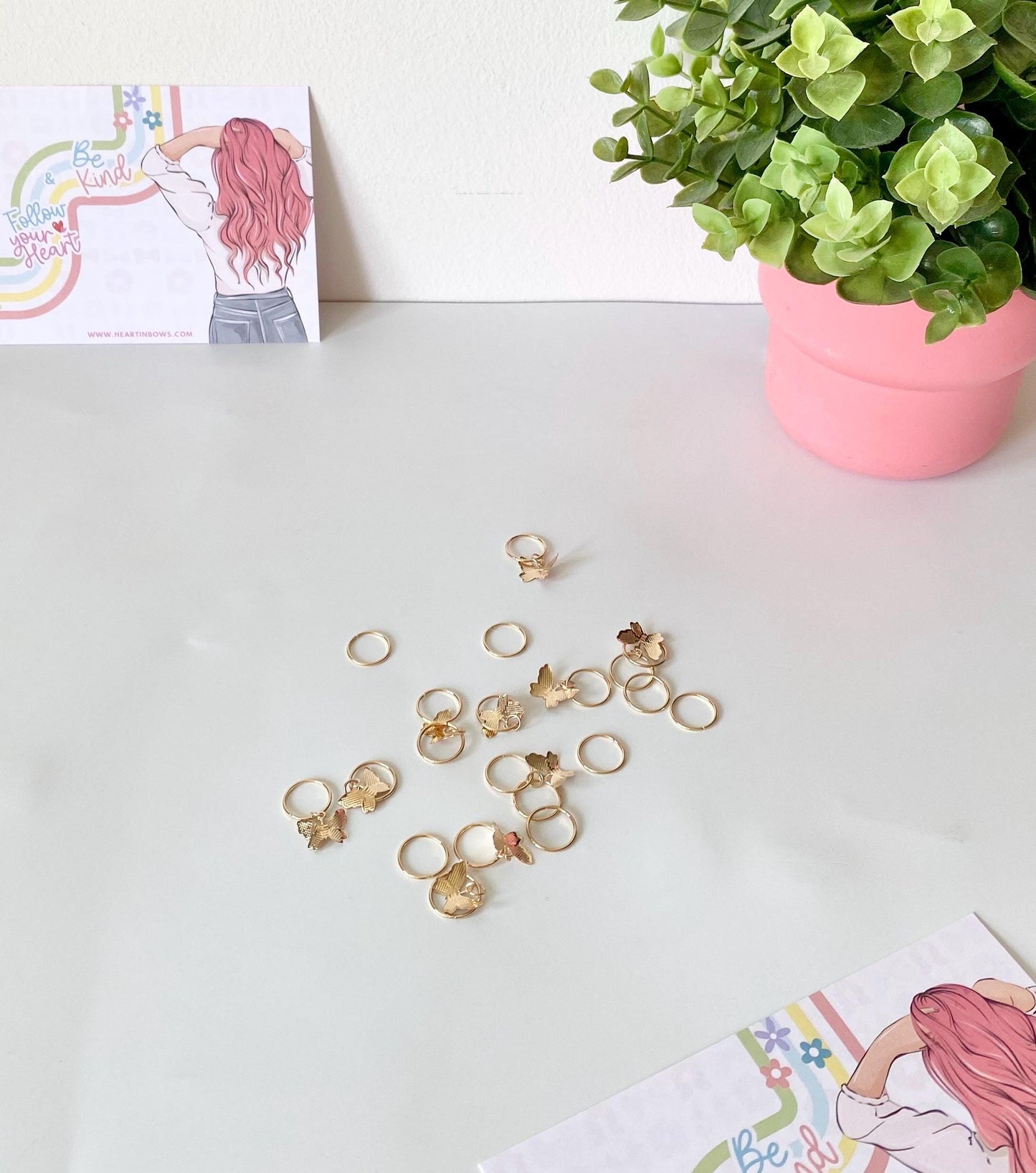 Boho Chic Hair Rings: Silver, Gold & Rainbow - Unisex Accessories