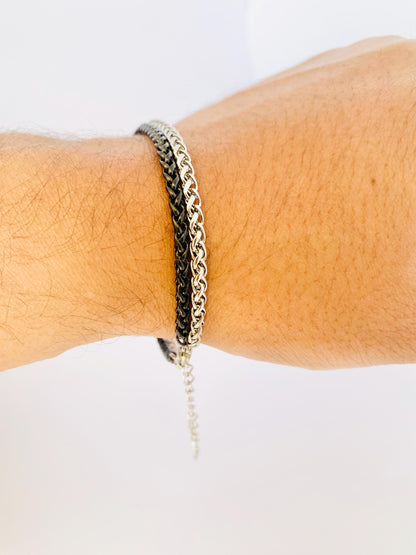 IronOak Chain Bracelet: Dual Tone, Stainless Steel, Unisex