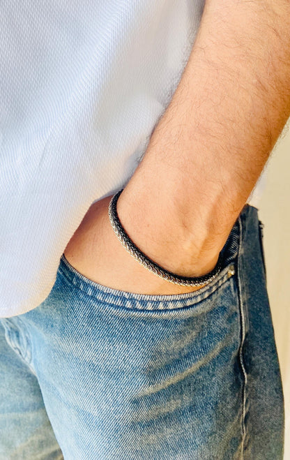 IronOak Chain Bracelet: Dual Tone, Stainless Steel, Unisex