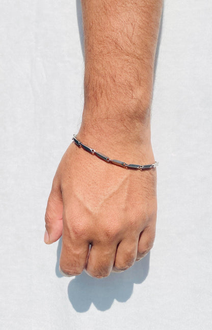 Ash & Alloy Chain Bracelet: 18K Plated Stainless Steel, Unisex