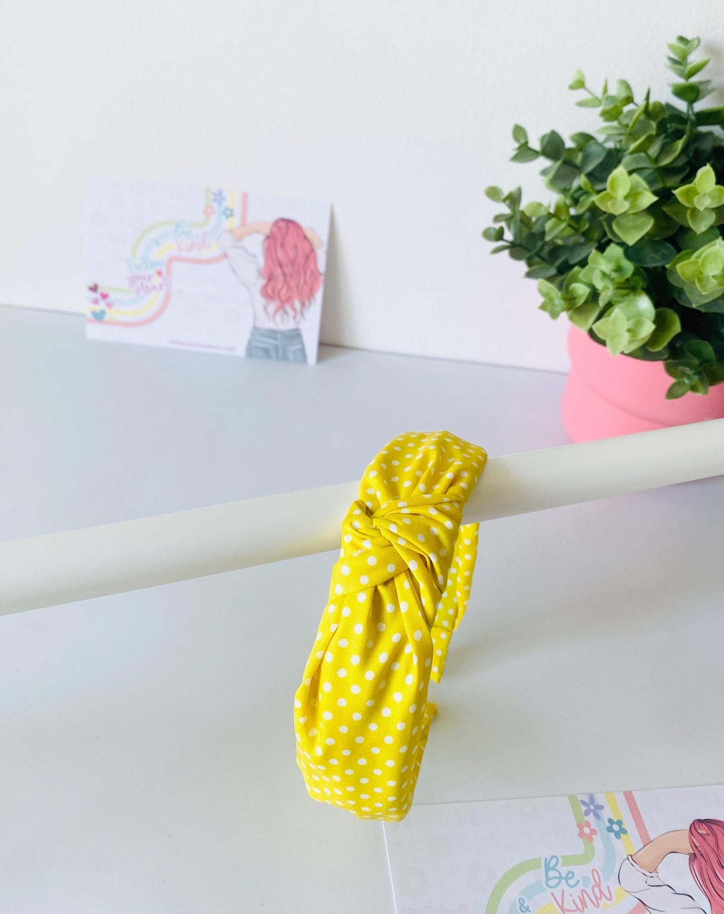 Yellow Knotted Hairband, Available in 3 Colors, One size fits all, HeartInBows, Gifts for all, Unisex Hairbands, Gifts