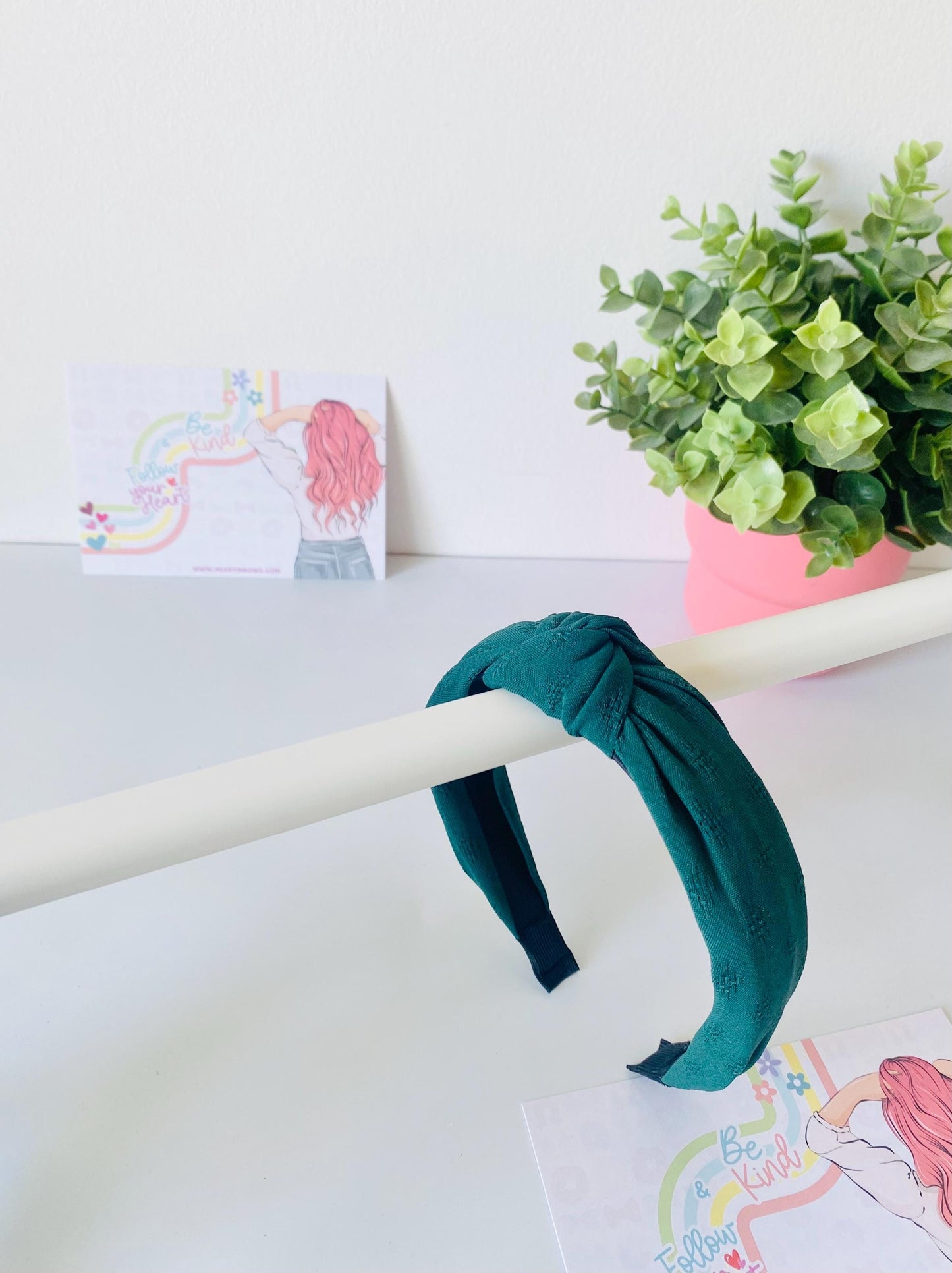 Green Knotted Hairband, Available in 3 Colors, One size fits all, HeartInBows, Gifts for all, Unisex Hairbands, Gifts