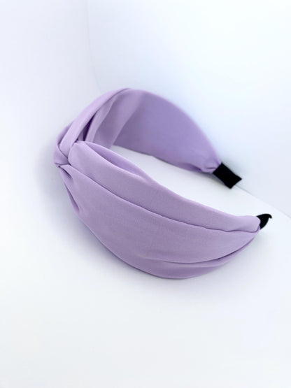 Purple Georgette Twisted Wide Headband - Handmade in Berlin