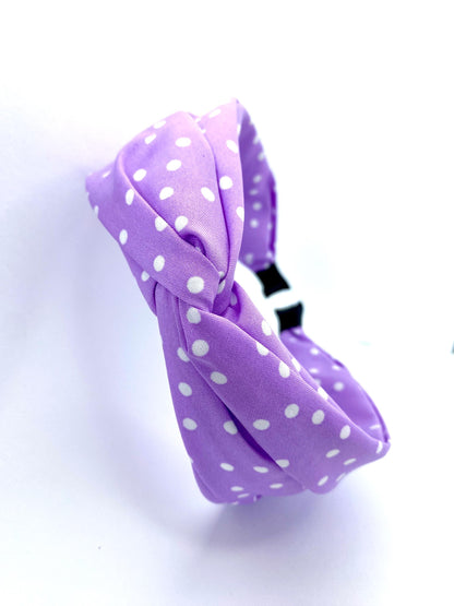 Purple Georgette Twisted Wide Headband - Handmade in Berlin