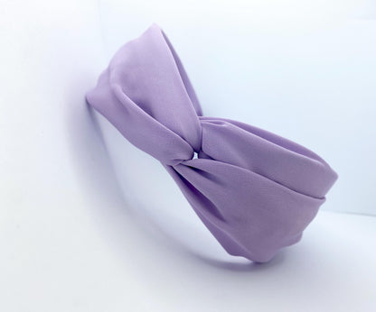 Purple Georgette Twisted Wide Headband - Handmade in Berlin