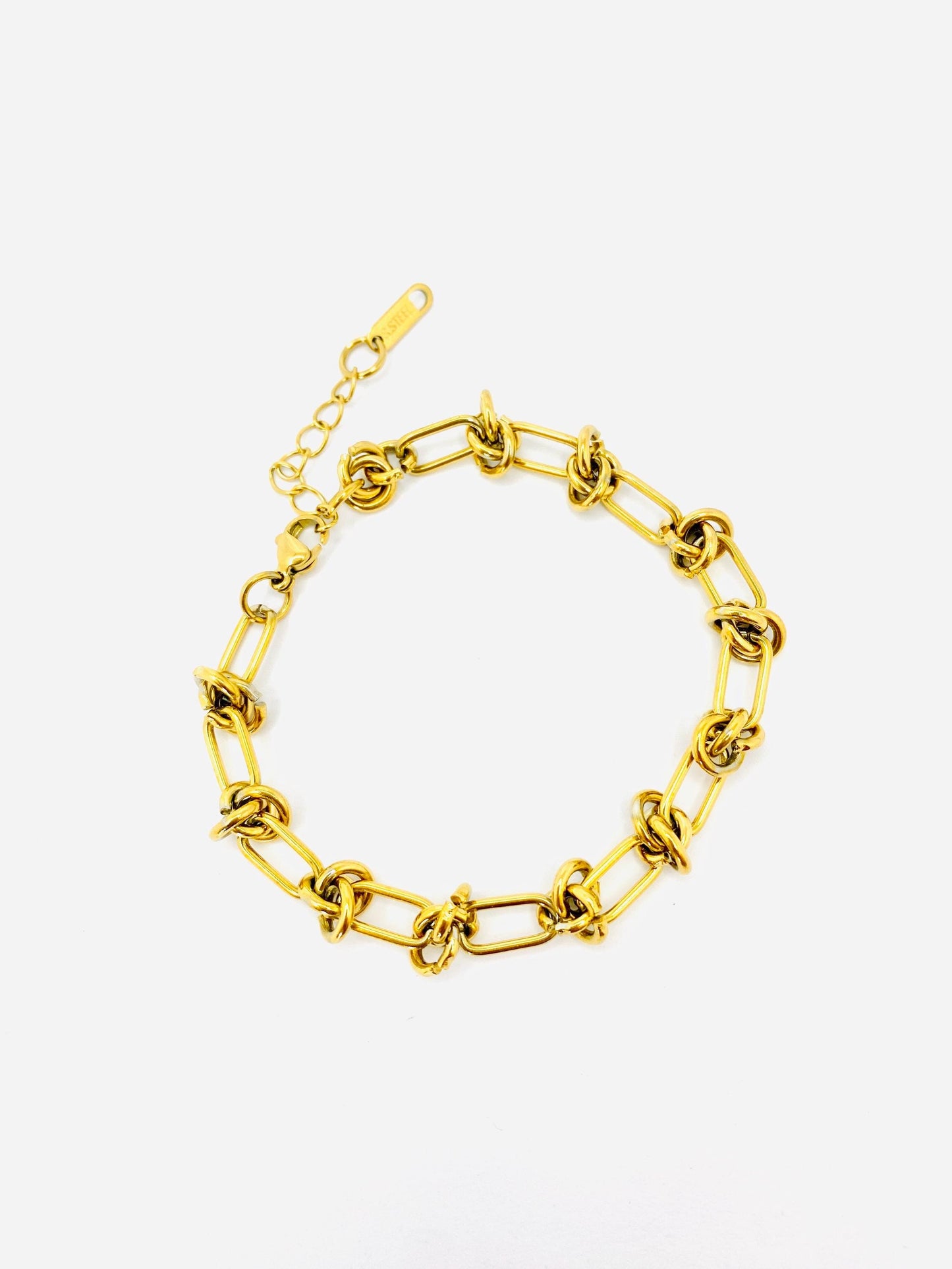 Charming Chain Bracelet: 18K Plated Stainless Steel, Unisex