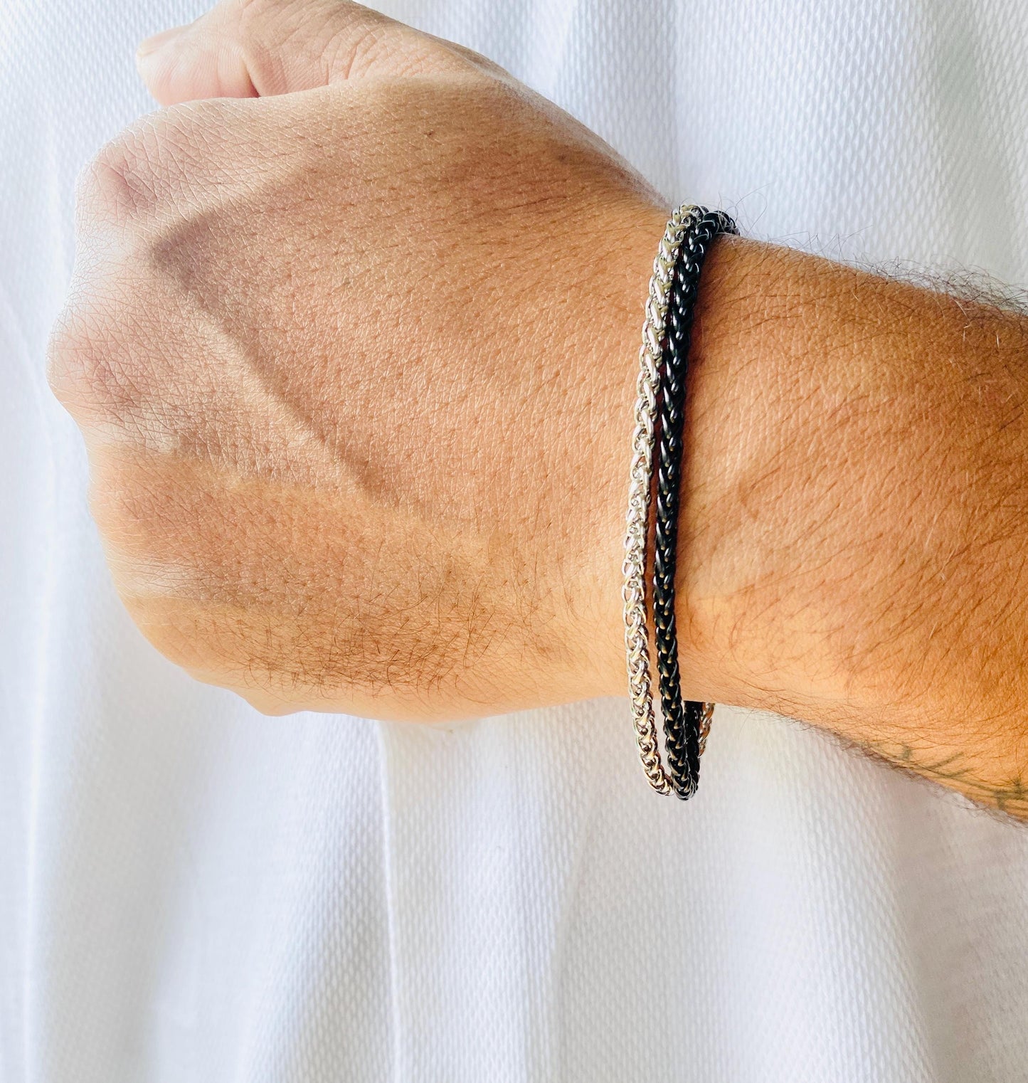 IronOak Chain Bracelet: Dual Tone, Stainless Steel, Unisex