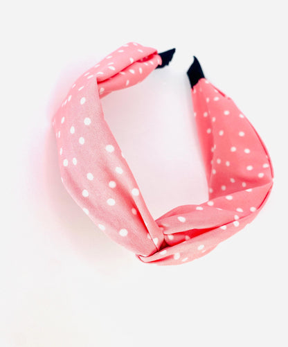 Pink Georgette Twisted Wide Headband - Handmade in Berlin