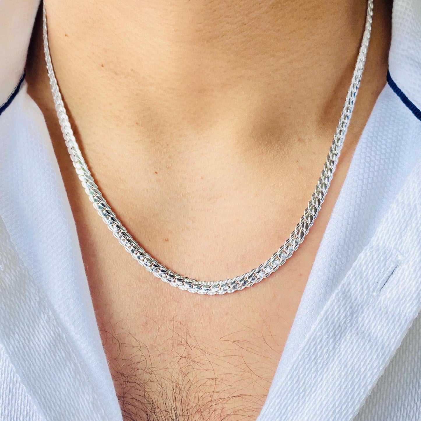 6mm Snake Chain: Silver and Gold Plated, Stainless Steel, Unisex