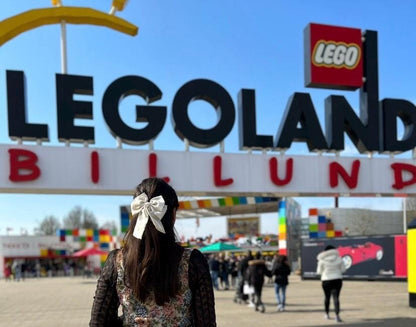 3 Layered CREAM Satin Hair Bow: Christmas Vibes, Kids and Adults - Hand-stitched