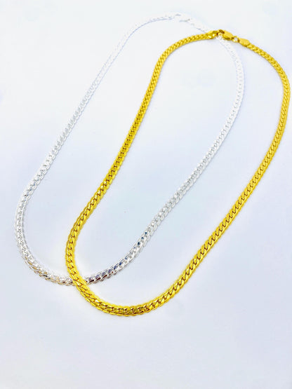 6mm Snake Chain: Silver and Gold Plated, Stainless Steel, Unisex
