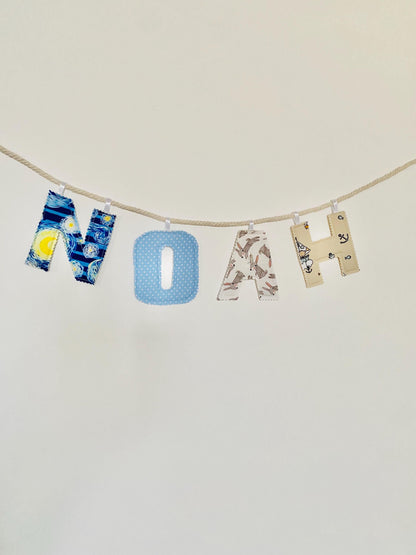 Handmade Name Garland for Kids Room Decor