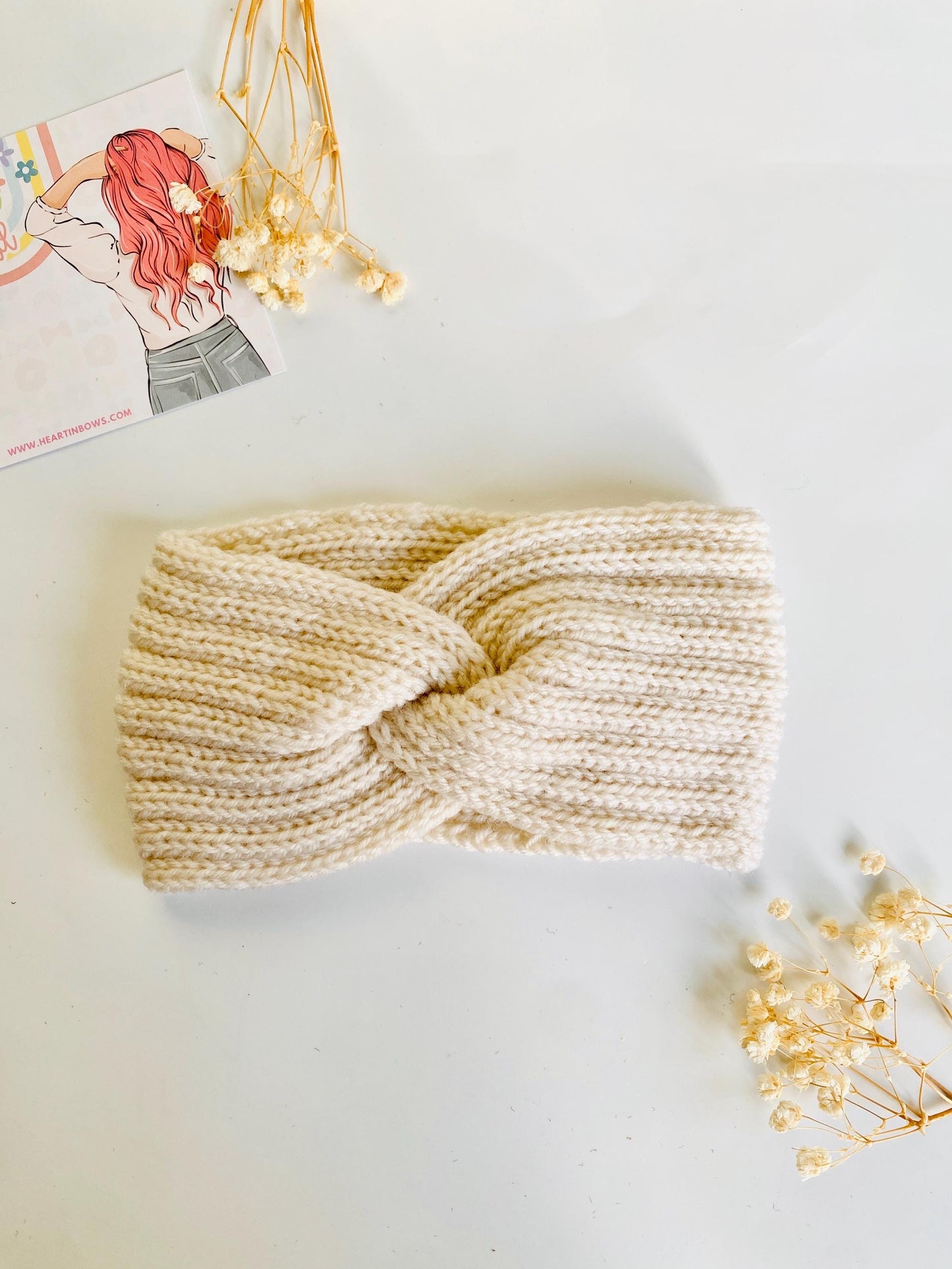 Winter Headband, Earmuffs, Wool Headbands, Heartinbows