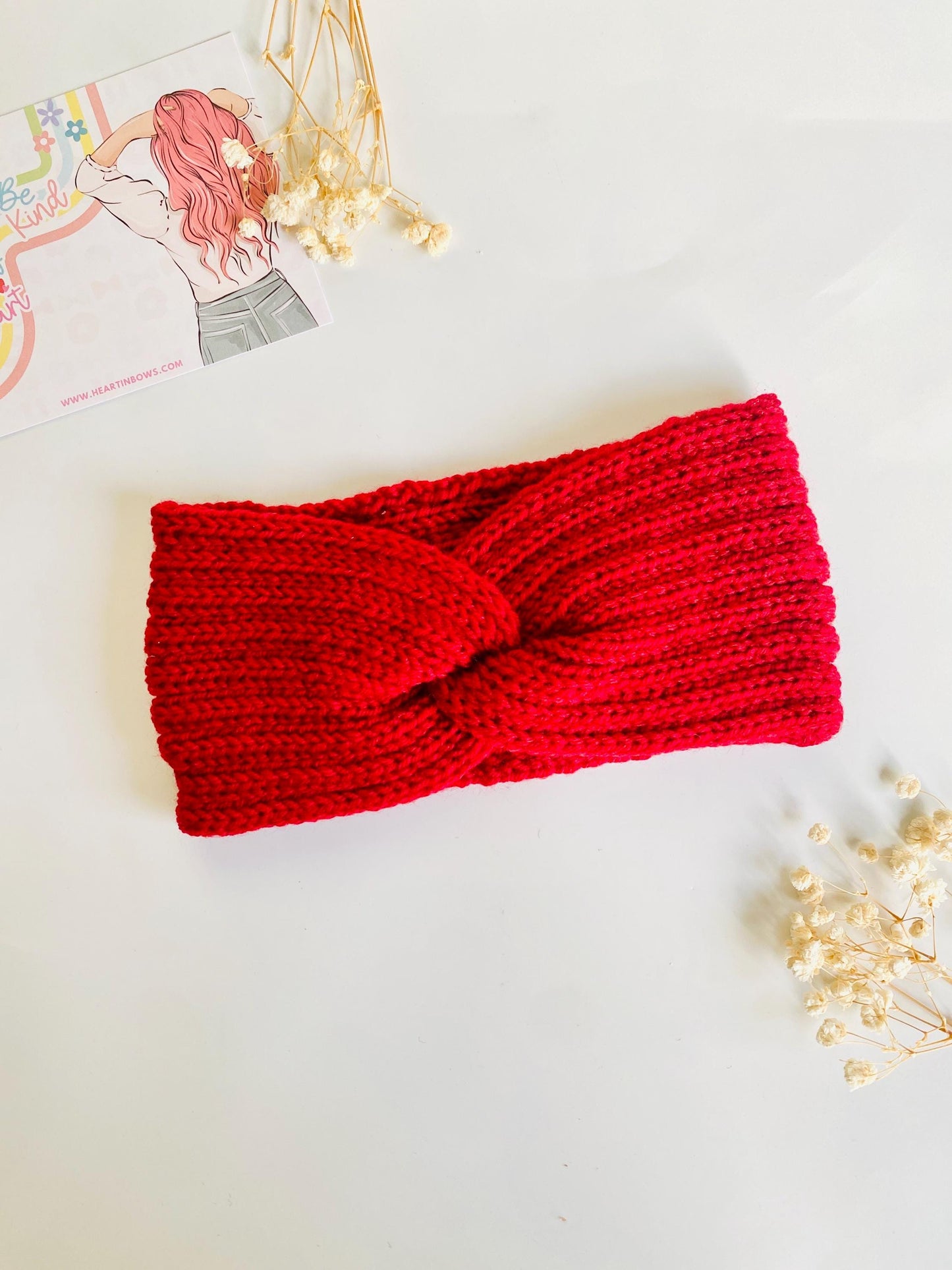 Winter Headband, Earmuffs, Wool Headbands, Heartinbows