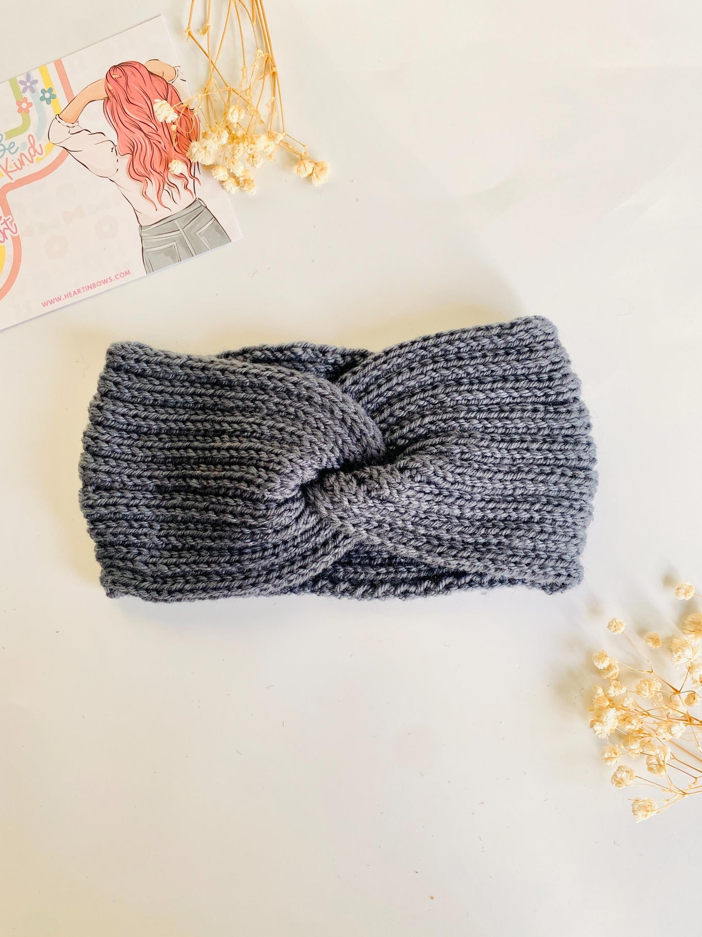 Winter Headband, Earmuffs, Wool Headbands, Heartinbows