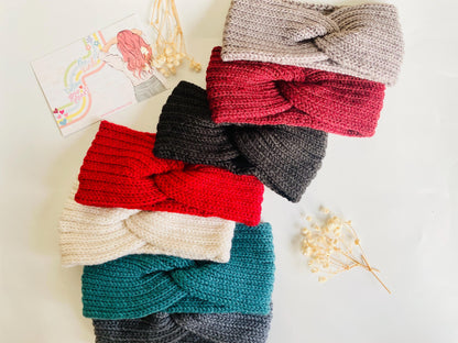 Winter Headband, Earmuffs, Wool Headbands, Heartinbows