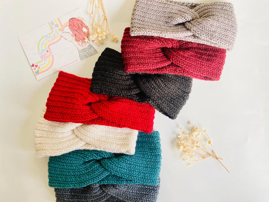 Winter Headband, Earmuffs, Wool Headbands, Heartinbows