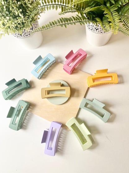 Matte Pastel Strong Claw Clips