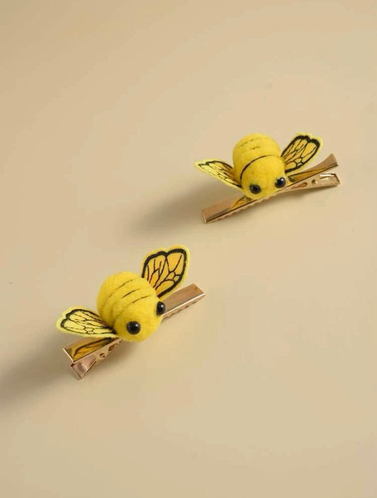 Set of 2 Bumble Bee Hair Clip